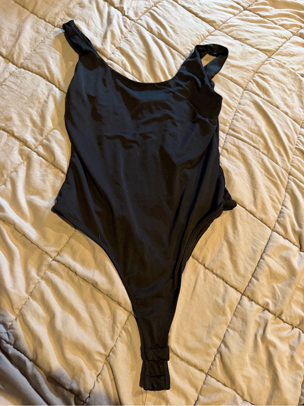Classic Black Women's Scoop Neck Bodysuit